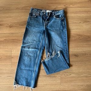 Straight legged culotte jeans